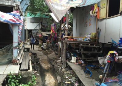 Bilde fra slummen i Bangkok.